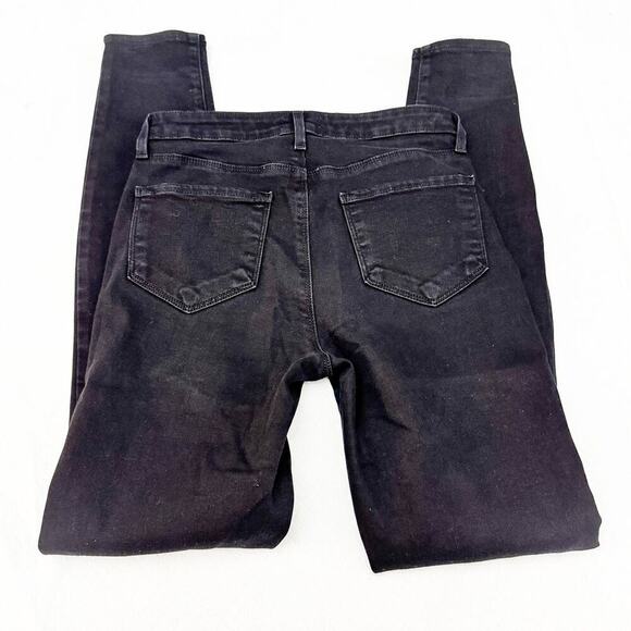 L'Agence Marguerite Skinny High Rise Noir Black Denim Jeans Size 25 - Picture 5 of 9
